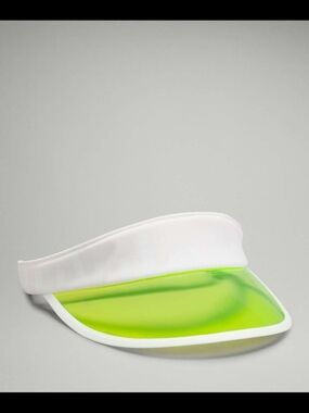 Neon Green Transparent Visor - White Band